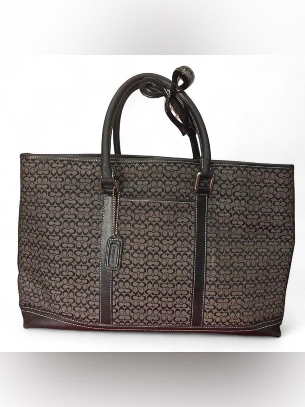 Vintage Coach Signature C Logo Business Satchel Tote Bag Mini C